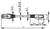 Technical drawing of a cable connector assembly with dimensions labeled L, 13.2, max. Ø5.8, 8.7, 24, 12.9, and 13.7.