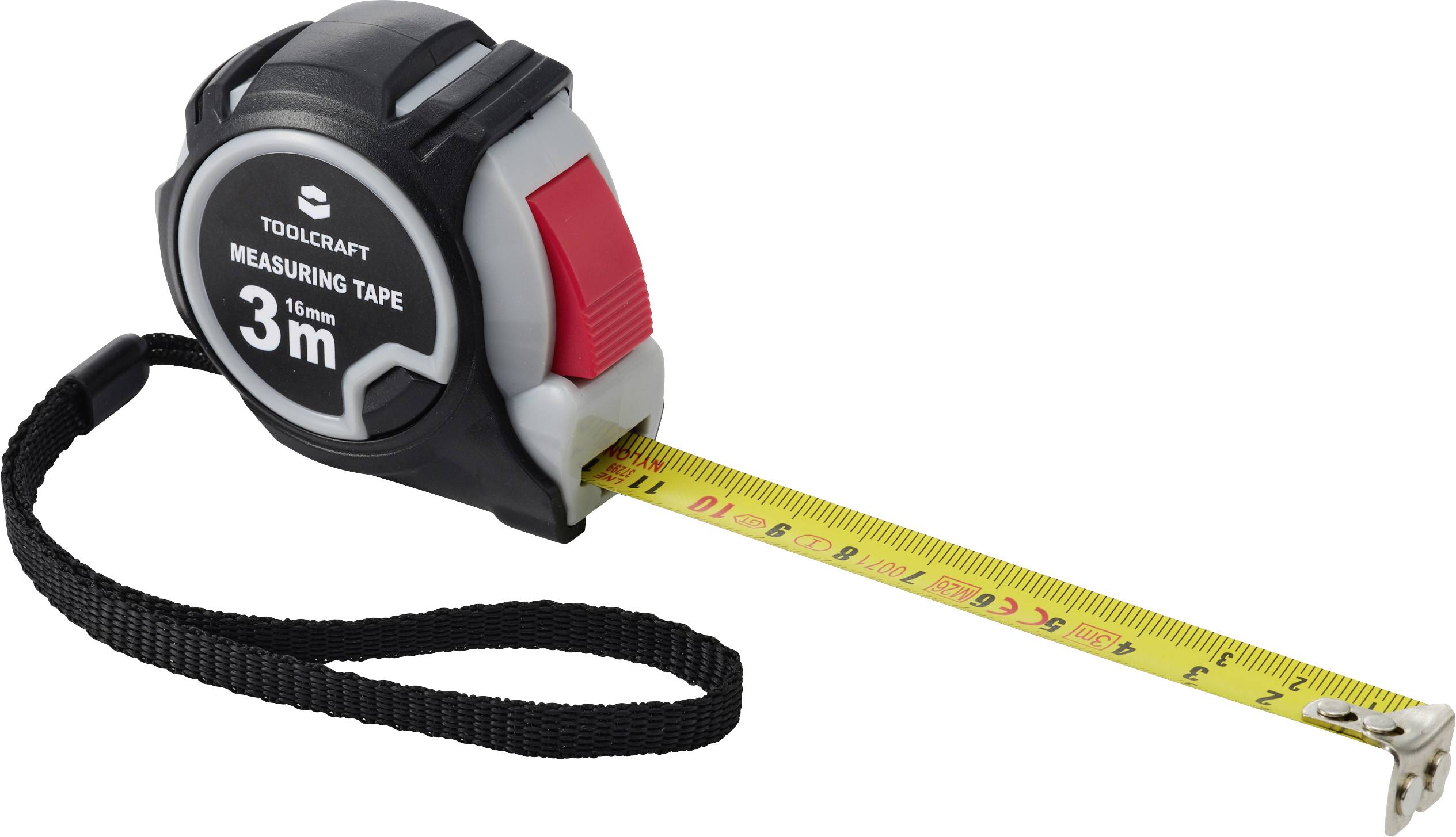 TOOLCRAFT TO-11225958 Tape measure 3 m Nylon, PVC