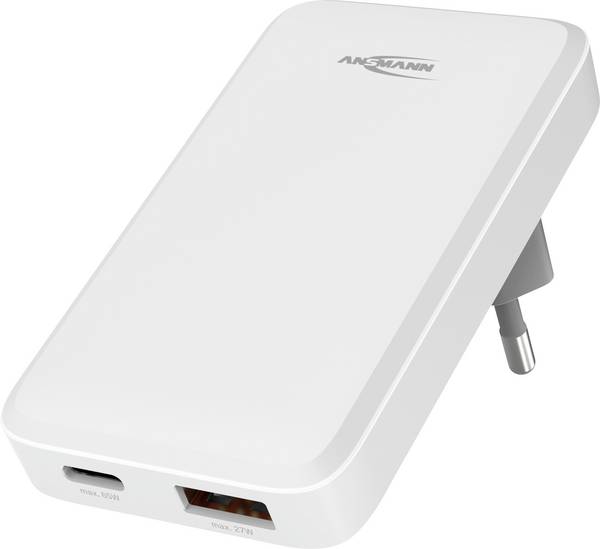 Ansmann 265PD USB charger 65 W 1x USB-A, 1x USB-C® Power Delivery Indoors USB Power Delivery (USB-PD)