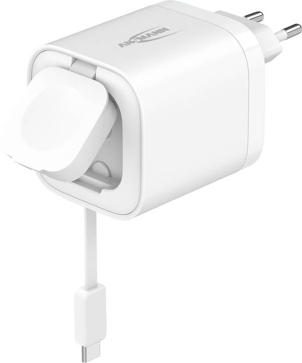 Ansmann HC265PD USB charger 65 W 1x USB-A, 1x USB-C® Power Delivery White Portable USB Power Delivery (USB-PD)