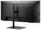 A black ViewSonic monitor viewed from the back, showing the stand and connection ports.