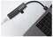 AXAGON USB adapter plugged into a laptop, with a connected cable extending from the device on a white surface.