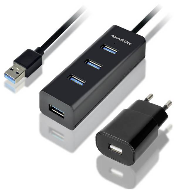 AXAGON HUE-S2BP USB hub 4 ports USB type A, Micro USB USB 3.2 1st Gen 5 GBit/s
