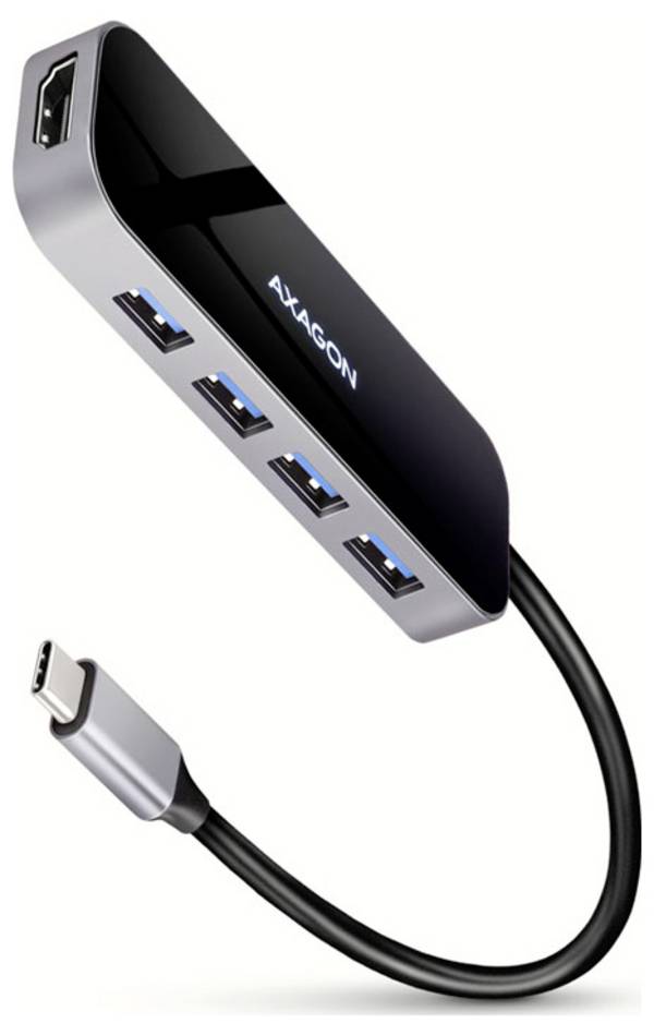AXAGON HMC-6H4A USB hub 5 ports HDMI™, USB® C Power Delivery, USB A (USB 3.0) USB 3.0, USB 3.2 1st Gen, HDMI 1.4 5 GBit/s