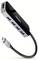 Black AXAGON USB-C hub with one USB-A port and four blue USB 3.0 ports, attached to a short USB-C cable.<br>