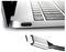 Close-up of a laptop’s USB-C port and matching USB-C connector, showing the device and cable connection.
