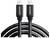 Two black braided USB-C cables with AXAGON connectors on a white background.
