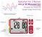 Advertising graphic of a blood pressure monitor for 2 users with 50 readings each; shows storage capacity, user switching, reminder and start/stop button.
