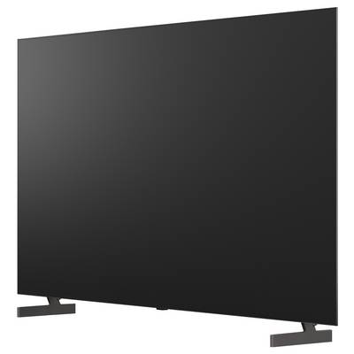 A flat-screen television shown from an angle on a white background.<br>
