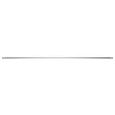 A narrow dark horizontal bar with a thin white outline, resembling a scrollbar or divider.