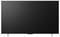 Black flat-screen TV or monitor on stand, shown turned off with a blank screen.