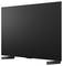 Modern flat-screen television with a large blank black display and two low pedestal feet on a white background.