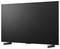 A large flat-screen television shown front-on with a black screen and two angled support feet.