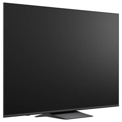 A black flat-screen television on a stand, shown from the front at a slight angle.<br>