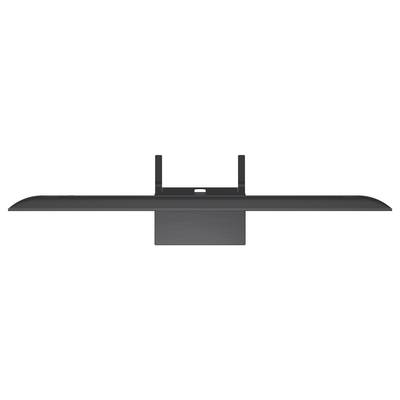 Black flat-screen TV with two antennas on top, shown front view against a white background.