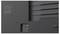 Back of a dark gray monitor or TV, showing ventilation grooves and a recessed connection panel near the bottom center.