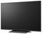 Large flat-screen television with a blank black screen on a stand, shown front view against a white background.