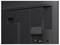 Rear view of a flat-screen TV showing the recessed back panel, mounting area, ports, and cable connections<br>