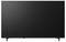 A large black flat-screen television on a white background, shown front-facing with thin bezels and stand legs visible.<br>