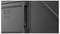 Back of a flat-screen TV showing side input ports, power button, and mounting panel.