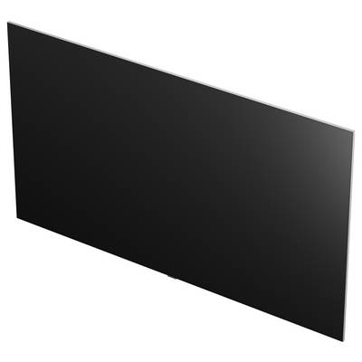 Large flat-screen television shown at an angle on a white background.