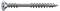 Metal screw with a wide flange head, threaded shaft, and pointed tip, shown horizontally on a white background.