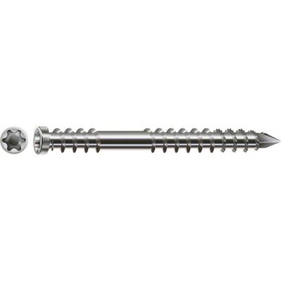 A silver Torx-head screw with coarse threads and a pointed tip, shown horizontally on a white background.