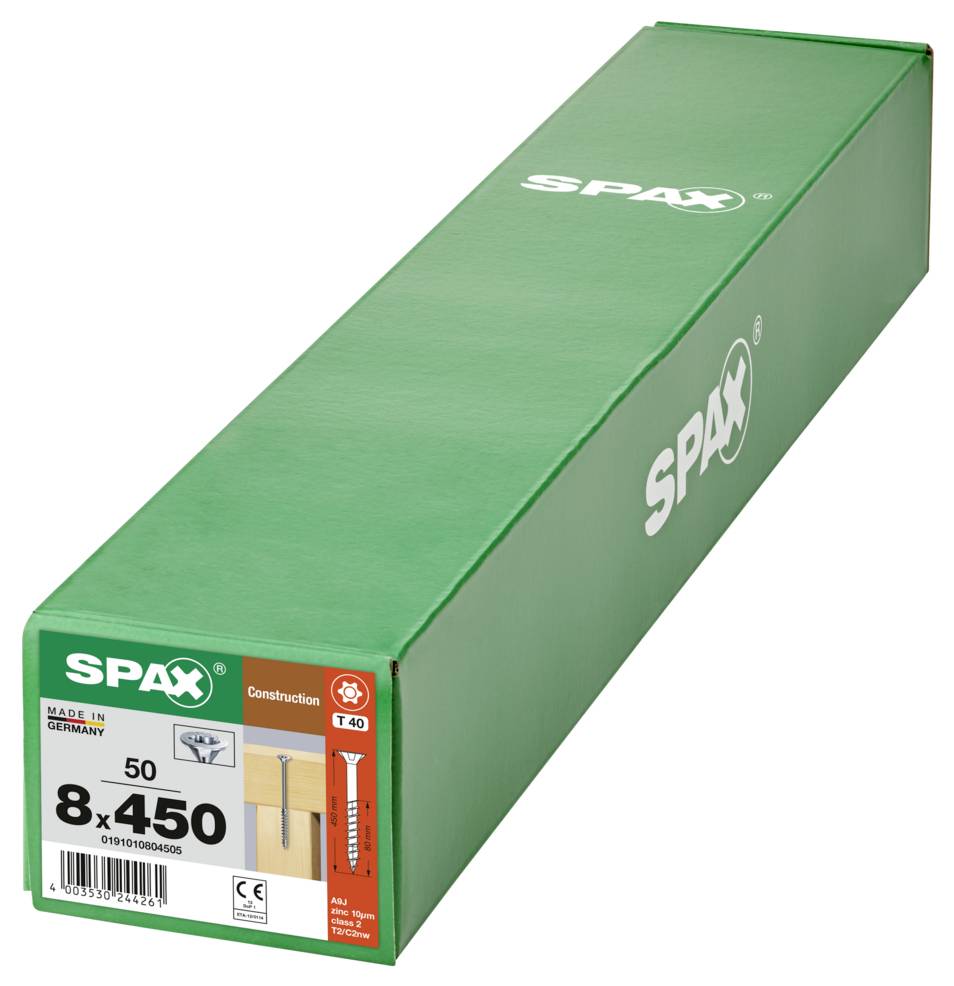 SPAX 0191010804505 Countersunk screw 8 mm 450 mm T-Star Plus Steel 50 pc(s)-7