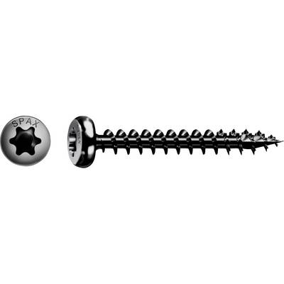 A silver SPAX screw with a star-shaped head shown next to the matching drive bit, on a white background.