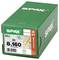 Green SPAX construction screw box labeled '8 x 160' with 50 pieces, made in Germany.