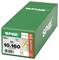 Green SPAX construction screw box labeled 10 x 160, made in Germany, with a screw diagram and barcode on the front.