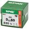 Green SPAX box of 200 silver screws, size 3.5 x 40 mm, with T20 Torx drive and 'Made in Germany' label.