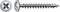 A silver SPAX screw shown in profile, with a close-up of its head on the left and threaded shaft extending to the right.