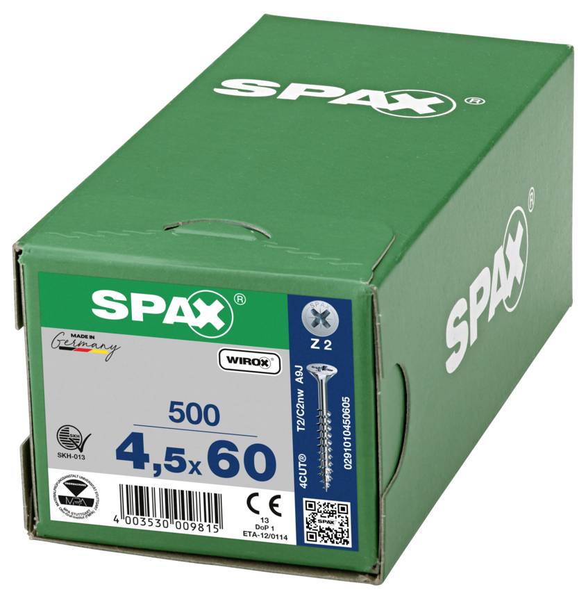 SPAX 0291010450605 Countersunk screw 4.5 mm 60 mm Pozidriv Steel 500 pc(s)-6
