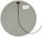 Circular induction charging pad with a black cable attached, shown from above on a white background.