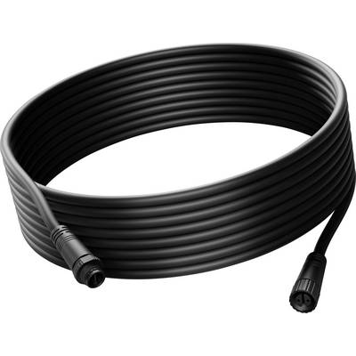 Coiled black cable with waterproof-style connectors on both ends, shown on a white background.