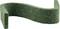 Green artificial hedge privacy screen panel with curved, folded ends, shown isolated on a white background.