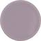 A single small mauve circular button centered on a plain pale background.