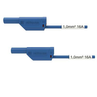 Two blue insulated electrical connectors with attached wires, each labeled '1,0mm² 16A' on a white background.