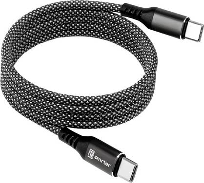 Smrter USB charging cable USB-C® plug 1 m Anthracite MAGNETO_C2C_AT_R