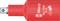 Red insulated screwdriver bit socket adapter with a metal drive end, labeled 'Wera 781 VDE B/A'.