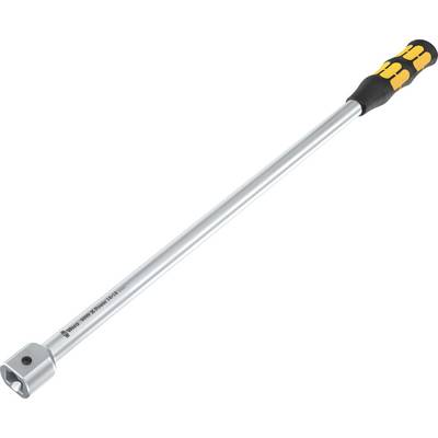 A metal socket extension bar with a black-and-orange handle grip, shown diagonally on a white background.