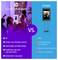 Comparison ad: HP Sprocket Photobooth versus other photo booths, showing crowd photo booth use on the left and a kiosk on the right. Sprocket is cheaper, portable, simple, alert-enabled, and party-friendly; others are costly and complex.