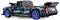 Black racing pickup toy car with blue lightning graphics, number 68, and the slogan 'An Irresistible Force' on the side.