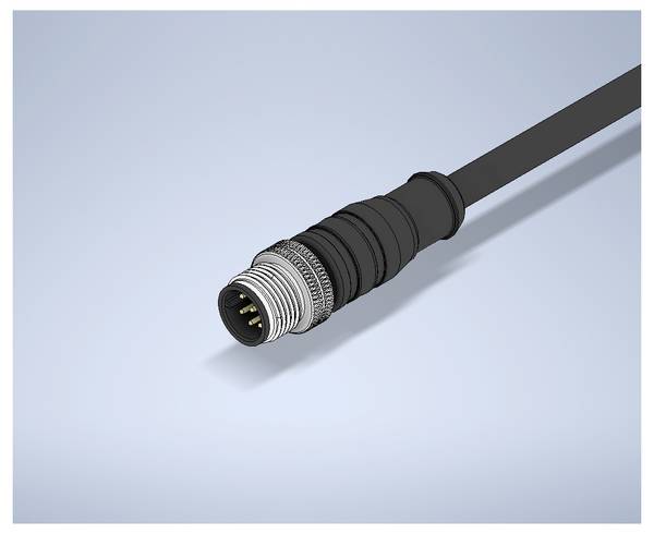 W & P Products 94556 Sensor/actuator connector (pre-fab) M12 Plug, straight 200 cm No. of pins (RJ): 8 1 pc(s)