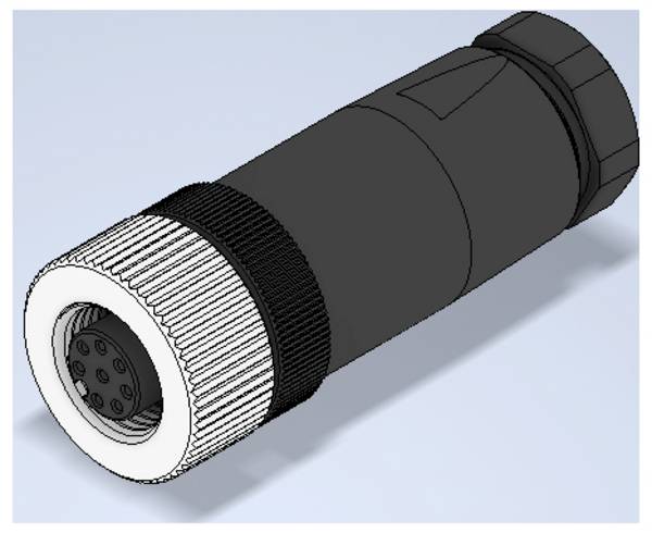 W & P Products 94641 Sensor/actuator connector M12 Plug, right angle No. of pins (RJ): 8 1 pc(s) Piece
