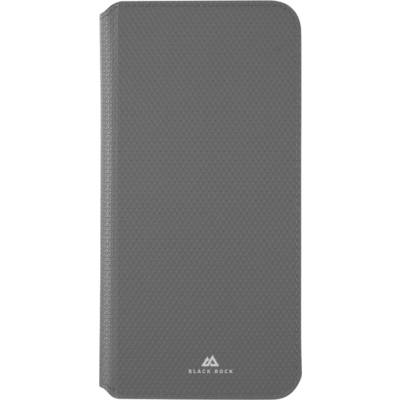 Gray textured phone case or wallet with rounded corners, labeled 'BLACK ROCK' near the bottom.<br>