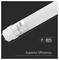 Promotional image of a V-TAC LED tube light on a dark background, with text 'Save up to 80% energy' and 'Superior Efficiency' for residential, commercial and industrial lighting.