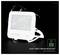 White V-TAC LED floodlight shown with water splashing over it, labeled 'IP65 rating' and 'Dust tight/ water resistant (jet-resistant)'.