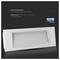 White recessed emergency LED light fixture shown with text 'Mode of Operation: MAINTAINED/NON-MAINTAINED' and 'Application: Residential, commercial, or industrial areas.'<br>
